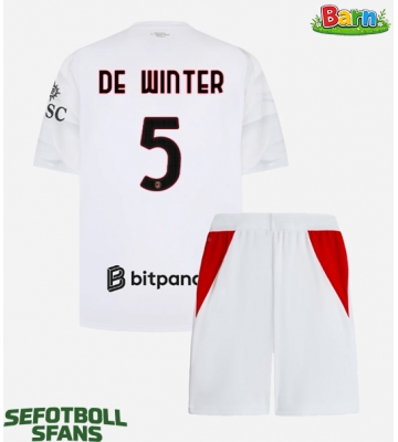 AC Milan Koni De Winter #5 Bortaställ Barn 2026-27 Kortärmad (+ Korta byxor)